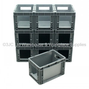Heavy Duty Stacking Euro Box 30cm 7 Litre Open Window